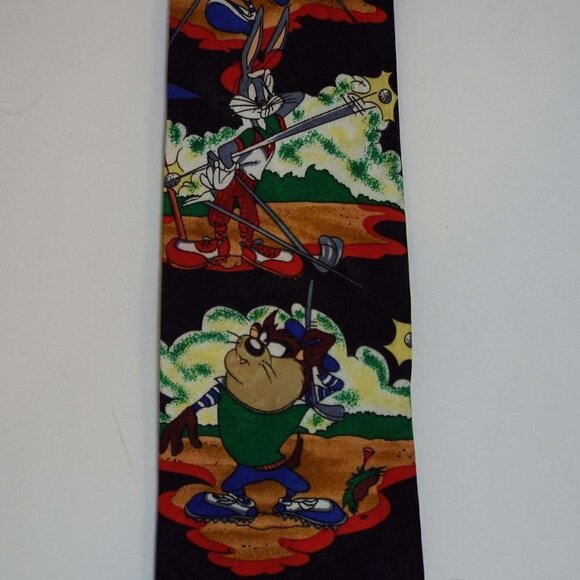 Vintage Looney Tunes Mania TAZ Golf Tie - Picture 4 of 7